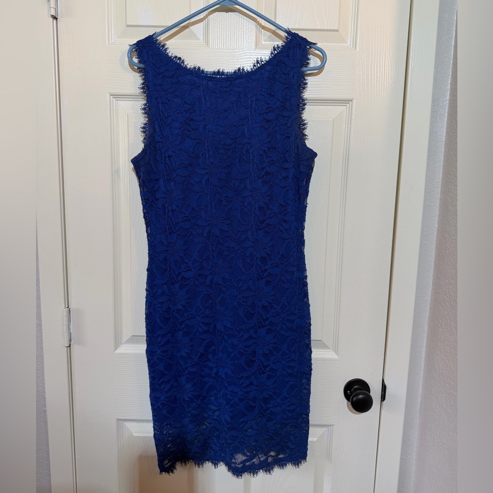 Jump Royal Blue Lace Mini Dress